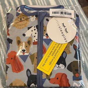 NIB/NWT Little Sleepies Gray Puppy Parade Zippy size 6-12months